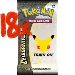 Pokemon TCG 25th Anniversary Celebrations Booster Pack Lot - 18 Packs - Image 1