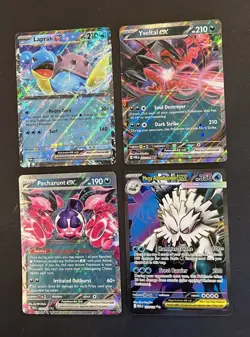 Pokemon EX Card Lot 4 Cards Yveltal EX Lapras ex Pecharunt ex Mega Abomasnow EX - Image 3