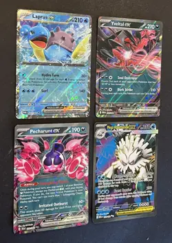 Pokemon EX Card Lot 4 Cards Yveltal EX Lapras ex Pecharunt ex Mega Abomasnow EX - Image 4