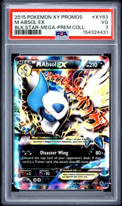 2015 POKEMON XY BLACK STAR PROMOS MEGA ABSOL-PREMIUM COLLECTION M ABSOL EX PSA 3 - Image 1