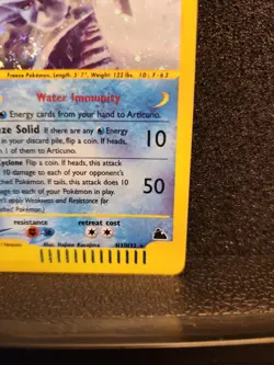 Pokemon TCG Articuno H3/H32 Skyridge Holo Rare E-Reader LP - Image 4