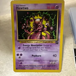 WOTC Pokemon TCG Base Set Mewtwo 10/102 Holo Rare Eng HP70 - Image 1