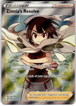 Zinnia's Resolve 203/203 Evolving Skies Pokemon NM Fast Ship - Image 1