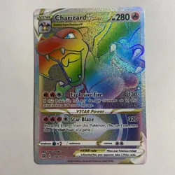 2022 Pokemon Brilliant Stars Charizard Vstar Rainbow Rare 174/172 NM - Image 1