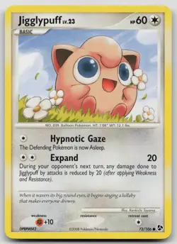 Pokemon TCG Jigglypuff Common Great Encounters 72/106 LP - Image 1