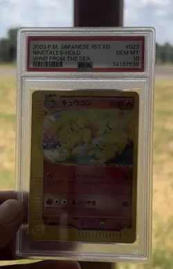 2002 POKEMON JAPANESE WIND FROM THE SEA 1ST EDITION #023 NINETALES-HOLO PSA 10 - Image 2