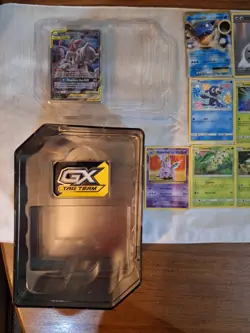 Mewtwo & Mew GX Tag Team SM191 Promo Holo with Original Tin, Pokemon TCG - Image 1