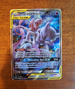 Mewtwo & Mew GX Tag Team SM191 Promo Holo with Original Tin, Pokemon TCG - Image 3