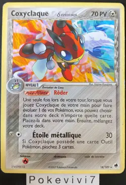 Carte Pokemon COXYCLAQUE 18/101 Rare Bloc EX Ile des Dragons FR OCCASION - Image 1