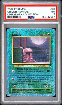 2002 POKEMON LEGENDARY COLLECTION #78 GRIMER-REVERSE FOIL PSA 7 - Image 1