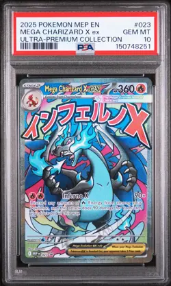 PSA 10 Mega Charizard X EX MEP 023 Phantasmal Flames UPC Promo Pokemon - Image 1
