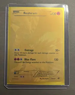 Pokemon TCG Reshiram 114/113 Legendary Treasures Secret Rare Full Art Holo 2013 - Image 1