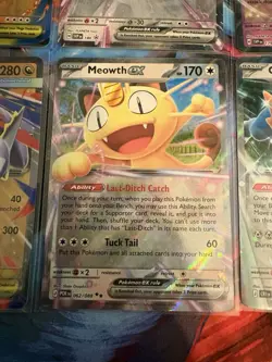 Pokemon Card Lot of 10 EX Cards Mega Feraligatr Dialga Meowth Etc. NM - Image 4