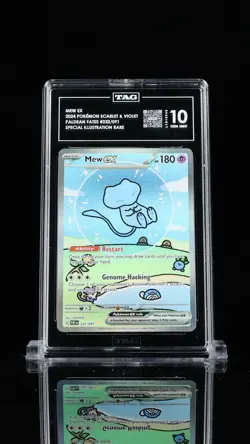 Mew ex 232/091 SIR Pokemon Paldean Fates TAG 10 Gem Mint - Image 1