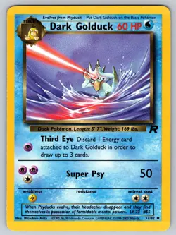 Dark Golduck 37/82 Uncommon Team Rocket Pokemon Unlimited Near Mint - Image 1