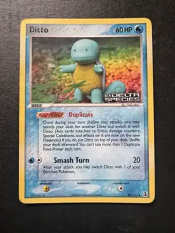 Pokemon DITTO SQUIRTLE EX Delta Species REVERSE HOLO & STAMPED ULTRA RARE! - Image 1