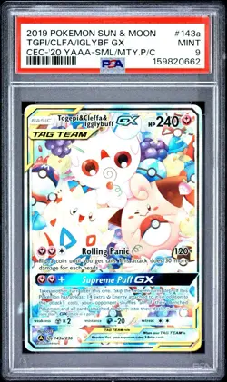 Pokemon Togepi & Cleffa & Igglybuff GX 143a/236 2020 Small But Mighty PSA 9 - Image 1