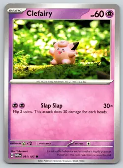 CLEFAIRY 081/197 C OBSIDIAN FLAMES POKEMON LP MORII - Image 1