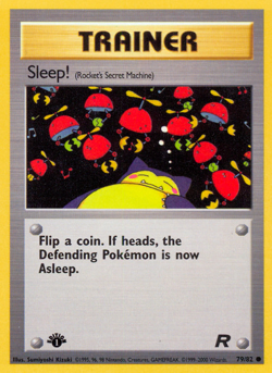 SLEEP! 79/82 C TEAM ROCKET POKEMON MP KIZUKI - Image 4