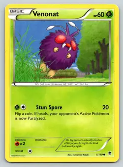 VENONAT 1/119 C PHANTOM FORCES POKEMON MP KIZUKI - Image 1