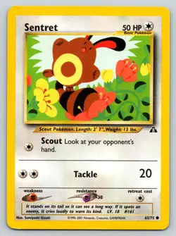 SENTRET 63/75 C NEO DISCOVERY POKEMON UNLIMITED LP KIZUKI - Image 1