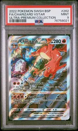 2022 Pokemon SWSH BSP FA/Charizard VSTAR Ultra Premium Collection #262 PSA 9 - Image 1