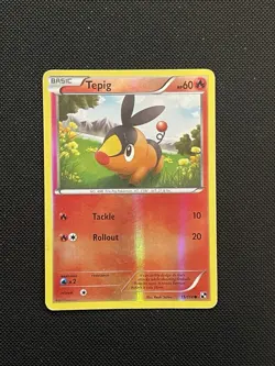 Tepig 15/114 Reverse Holo Black White Base Set Pokemon TCG HP - Image 1
