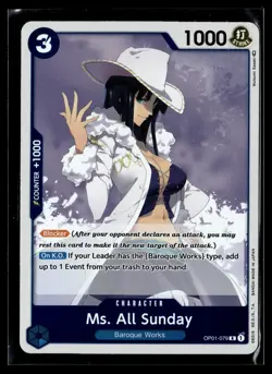 One Piece TCG Romance Dawn #OP01-079 Ms. All Sunday - Image 1
