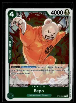 One Piece TCG Romance Dawn #OP01-049 Bepo - Image 1