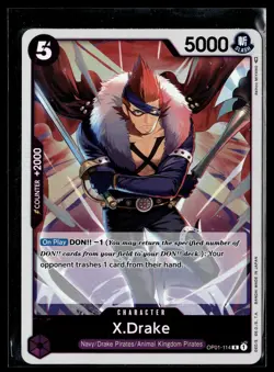 One Piece TCG Romance Dawn #OP01-114 X.Drake (114) - Image 1