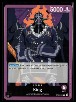 One Piece TCG Romance Dawn #OP01-091 King (091) - Image 1