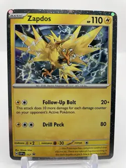 Zapdos Cosmos Holo Rare SVP Promo 157 Pokemon Scarlet & Violet - Surging Sparks - Image 1