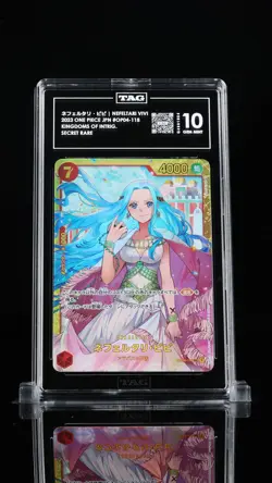 TAG 10 GEM MINT JAPANESE ONE PIECE 2023 NEFELTARI VIVI OP04-118 SEC KINGDOMS INT - Image 1