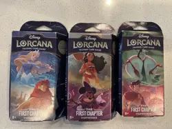 Disney Lorcana The First Chapter Starter Deck Set of 3 Sealed - Image 1