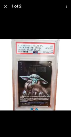 Weiss Schwarz Star Wars Grogu And Mandalorian Silver Stamp PSA10 - Image 1
