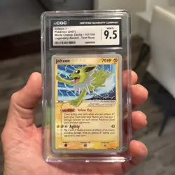 CGC 9.5 2007 Pokemon Card Gold Star Jolteon World Championship Promo 101/108 - Image 1