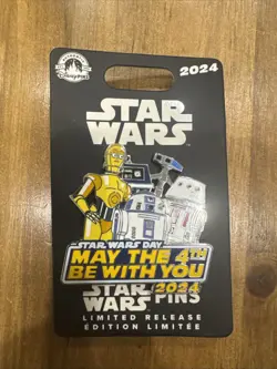 DISNEY STAR WARS DAY MAY THE 4TH BE WITH YOU 2024 PIN DROIDS Limited Release - Image 1
