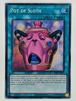 YUGIOH POT OF SLOTH SECRET RARE NM CORI-EN061 - Image 1
