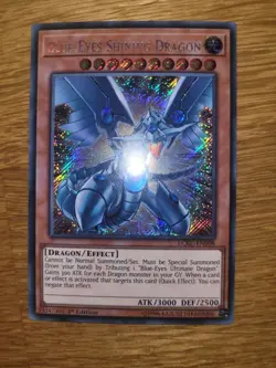 Yugioh Blue-Eyes Shining Dragon LCKC-EN008 Secret Rare 1st Edition English - Image 1