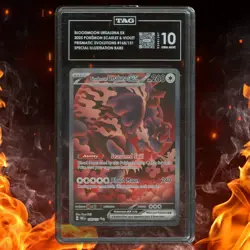 Pokemon Prismatic Evolutions BLOODMOON URSALUNA EX 168/131 SIR TAG 10 - Image 1