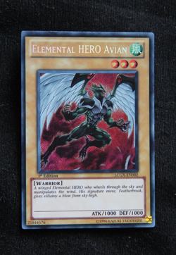 Yu-Gi-Oh! "Elemental HERO Avian" LCGX-EN002 *Secret Rare* 1st Edt.- Excellent(+) - Image 1