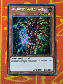 YUGIOH AMAZONESS SWORDS WOMAN SECRET RARE 1ST NM SGX3-END02 SPEED DUEL - Image 1