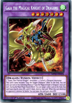 Gaia the Magical Knight of Dragons - MP21-EN124 - Prismatic Secret Rare Yugioh - Image 1
