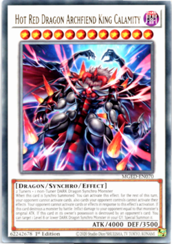 Hot Red Dragon Archfiend King Calamity - MGED-EN070 Rare - 1st Edition Yugioh - Image 1