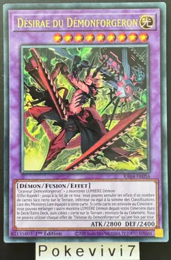 Carte YU-GI-OH! DESIRAE DU DEMONFORGERON RA04-FR056 UR NEUF - Image 1