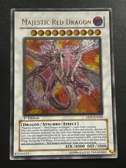 Majestic Red Dragon ABPF-EN040 Ultimate Rare 1st Edition Lightly Played Yugioh - Image 1