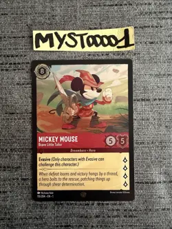 Carte Lorcana Disney TCG Mickey Mouse Brave Little Tailor 115/204 FOIL Legendary - Image 1