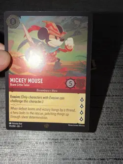 Carte Lorcana Disney TCG Mickey Mouse Brave Little Tailor 115/204 FOIL Legendary - Image 3