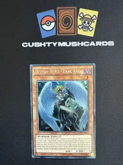 YUGIOH DESTINY HERO DARK ANGEL SECRET RARE DESO-EN005 1ST EDITION - Image 1