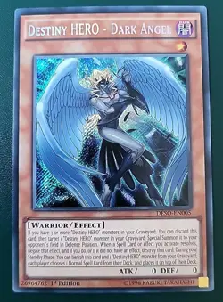 Destiny Hero - Dark Angel DESO-EN005 - Secret Rare - 1st Ed - Mint - YuGiOh Card - Image 1